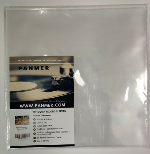 Outer clear record sleeves - 12",